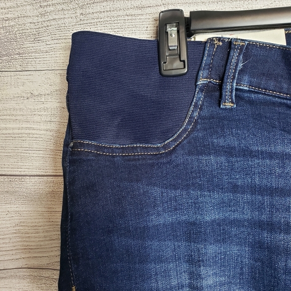 Warp + Weft JFK New York City Piedmont Dark Wash Maternity Denim Jeans Womens 16 - Picture 3 of 16